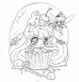 Yampuff Pages Coloring Chibi Girl Fairy Cupcake Deviantart Food Anime Cute Manga Frosting Girls Printable Drawing Template Sketch sketch template
