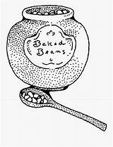 Coloring Beans Baked Clipartkey sketch template