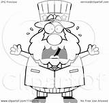 Chubby Uncle Freaking Sam Clipart Cartoon Thoman Cory Outlined Coloring Vector 2021 sketch template