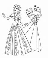 Frozen Elsa Pintar Mewarnai Getdrawings Vestidos Coloringbookfun Berlatih sketch template