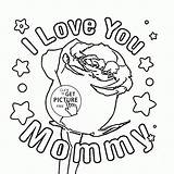 Coloring Pages Mothers Kids Mommy Mother Printable Drawing Happy Sheets Mom Color Grandma Well Rose Soon Flower Nana Printables Card sketch template