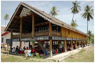 Rumah adat Suku Tamiang, Sumatra, sundanese traditional house   indonesia