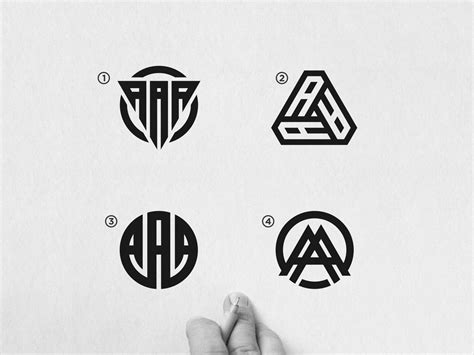 aaa monogram logo design  meizzaluna design  dribbble