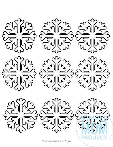 printable small snowflake templates simple mom project