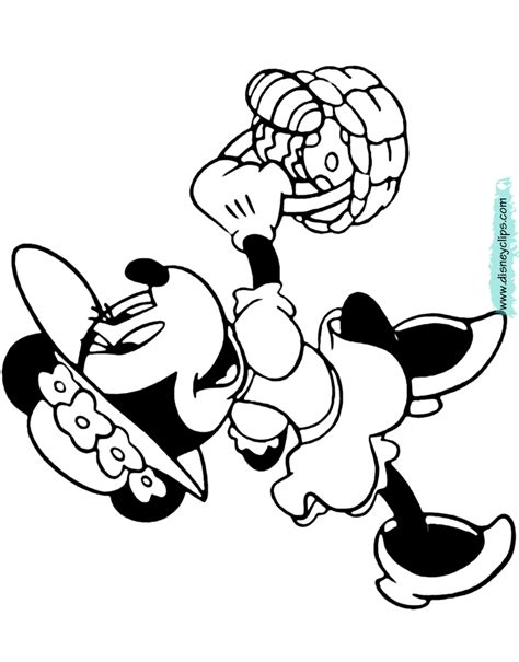 minnie mouse coloring pages easter mickey  minnie mouse coloring
