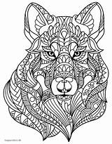 Mandala Wolf Coloring Animal Pages Animals Sheets sketch template