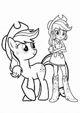 Little Applejack Counterpart Equestria Craft sketch template