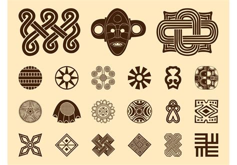 african symbols set   vector art stock graphics images