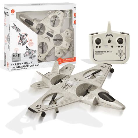 sharper image toy rc thunderbolt jet   stunt drone lightweight foam design  ghz long