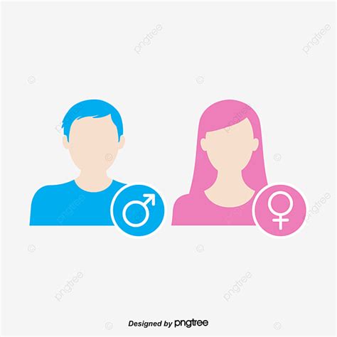 vector gender symbol pink girl blue man vector gender symbol png and