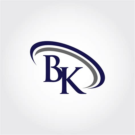 monogram bk logo design  vectorseller thehungryjpeg