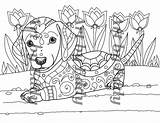 Dachshund Coloring Pages Single sketch template
