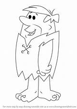 Flintstones Barney Rubble Draw Step Drawing Cartoon Drawingtutorials101 sketch template