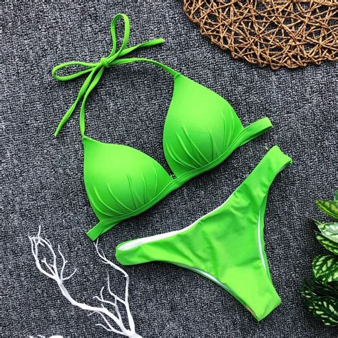 sexy neon green micro bikini 2019 women string swimwear female swimsuit