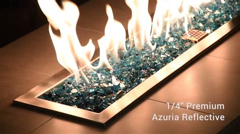 1 4 Inch Azuria Reflective Fire Glass Fire Glass American Fireglass