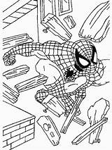 Spiderman Coloring Pages Fight Boys Kids sketch template