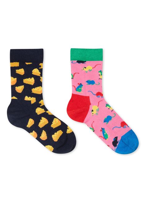 happy socks mouse sokken met print   pack multicolor de bijenkorf