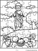 Ascension Jesus Activity Sheets Puzzle Kids Sunday School Activities Crafts Choose Board Lesson sketch template