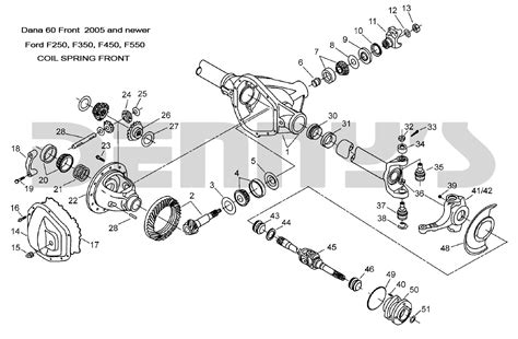 dana  front differential  axle parts  ford super duty   newer