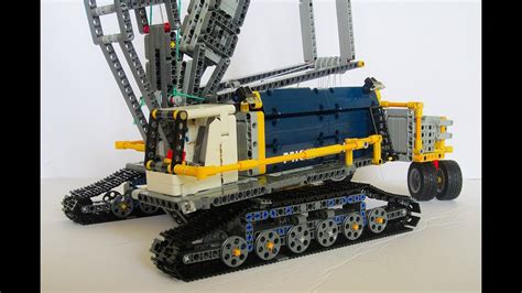 lego technic crawler crane   model  feet tall youtube