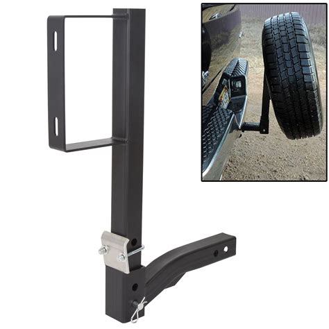 rv truck receiver hitch spare tire mount heavy duty steel powder coated
