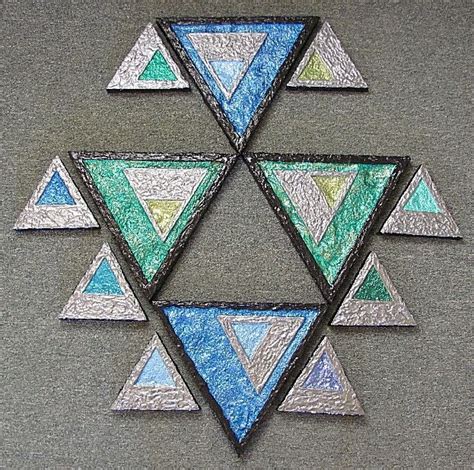 custom triangles  geometric wall art  pieces