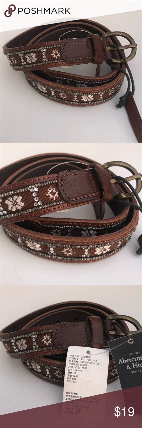 Abercrombie Women’s Leather Embellished Belt M L Embellished Belt