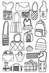 Doodles Purse Taschen Handtasche Handtaschen Tekenen Sacs Malvorlage Bolsos sketch template