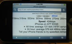 iphone  network speed test  att