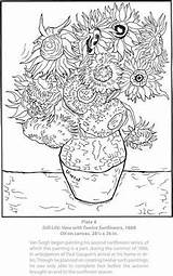 Gogh Sunflowers Dover Masterworks Zonnebloemen Artistes Letto Conversations Dovers Pintar Cuadros Plastique Sonnenblumen Peintre Watering Pintores Famosos Caderno Criatividade Fantastiche sketch template