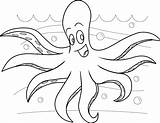 Octopus Tintenfisch Oktopus Sea Dibujos Pulpos Ausmalbild Pieuvre Kostenlos Lion Preschoolers Megamind Malvorlagen Nuoc Tranh Mau Duoi Coloringhome sketch template