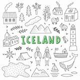 Iceland Drawn sketch template