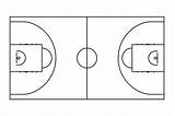 Basketball Court Outline Vector Background Line Follow sketch template