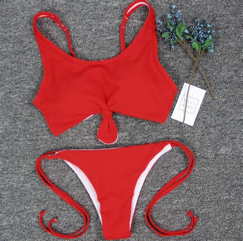 2019 new arrival tie side bikini front knot bikini buy quick dry