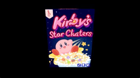 kirbys star clusters cereal box  cubedcake