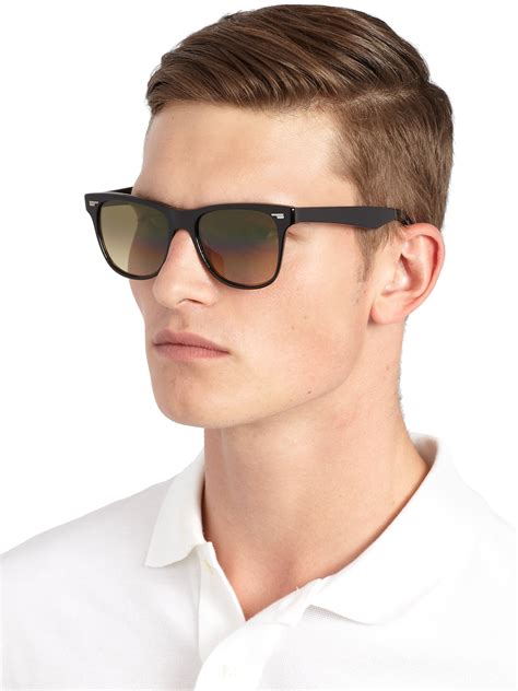 Oliver Peoples Lou 54mm Acetate Sunglasses In Black For Men Lyst
