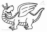 Drachen Fabelwesen Malvorlage Tieren Dinosaurier sketch template
