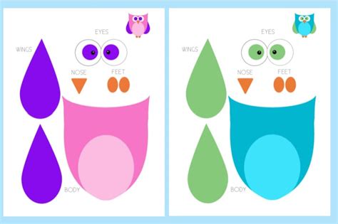 super cute printable owl craft  print cut glue kids activities blog