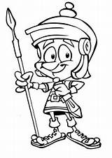 Roman Coloring Pages Soldier Cartoon Drawing Rome Spear Gladiator Brutus Printable Ancient Clipart Getdrawings Shield Numerals Print Colouring Getcolorings Drawings sketch template