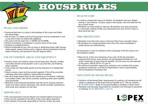 house rules kvinesdal mottak