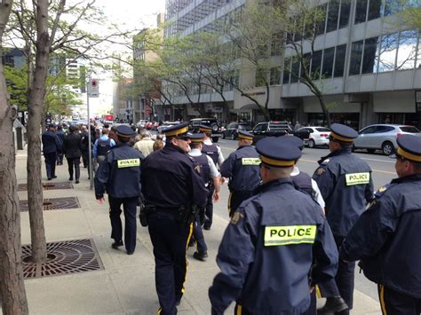 quebec rcmp officers protest budget cuts in montreal montreal