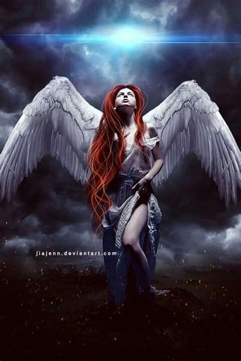 Angel With Red Hair Beauty In 2019 Gothic Angel Angel