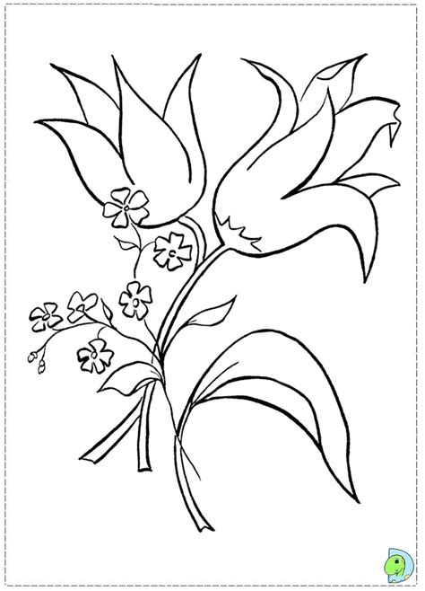flowers coloring page dinokidsorg