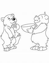 Cub Bear Coloring Two sketch template