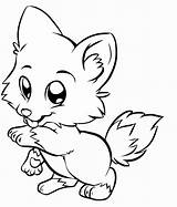 Coloring Pages Cute Print Color Puppy Kids Wolf Animals Baby Cartoon Drawings Printable Drawing Anime Animal Fox Girl Puppies Draw sketch template