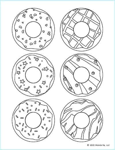 donut worry coloring page coloring pages