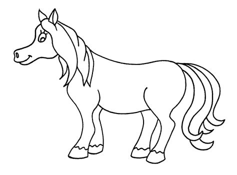 kindergarten coloring pages  horse learning printable horse