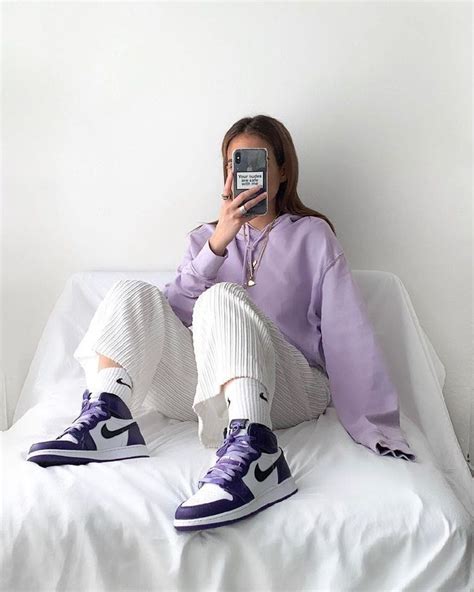 Aesthetic Girl Purple Outfits Retro Outfits Cute Casual Outfits