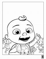 Coloring Cocomelon Pages Drawing Characters Popular sketch template