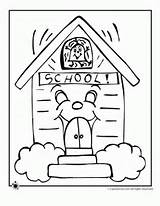 School Coloring Pages Color Clipart Printable Activities Cartoon House Kids Worksheets Cute Back Classroom Fun Woojr Summer Ed sketch template